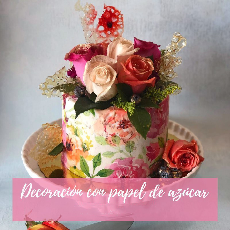 Decoración Torta Con Papel de Azúcar